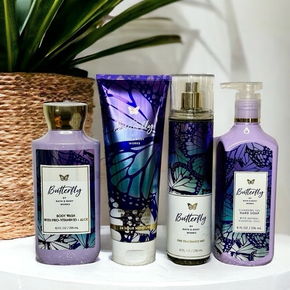 Bath & Body Works Butterfly Body Wash Lotion Hand Soap Gift Set Nwt - Picture 1 of 5